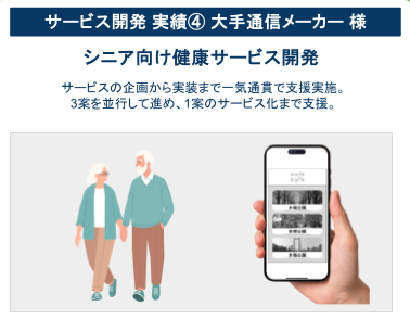 シニア向け健康サービス開発